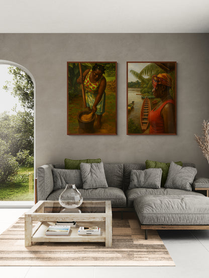 The Rice Gatherer Ethnic-Traditional Matte Paper Poster