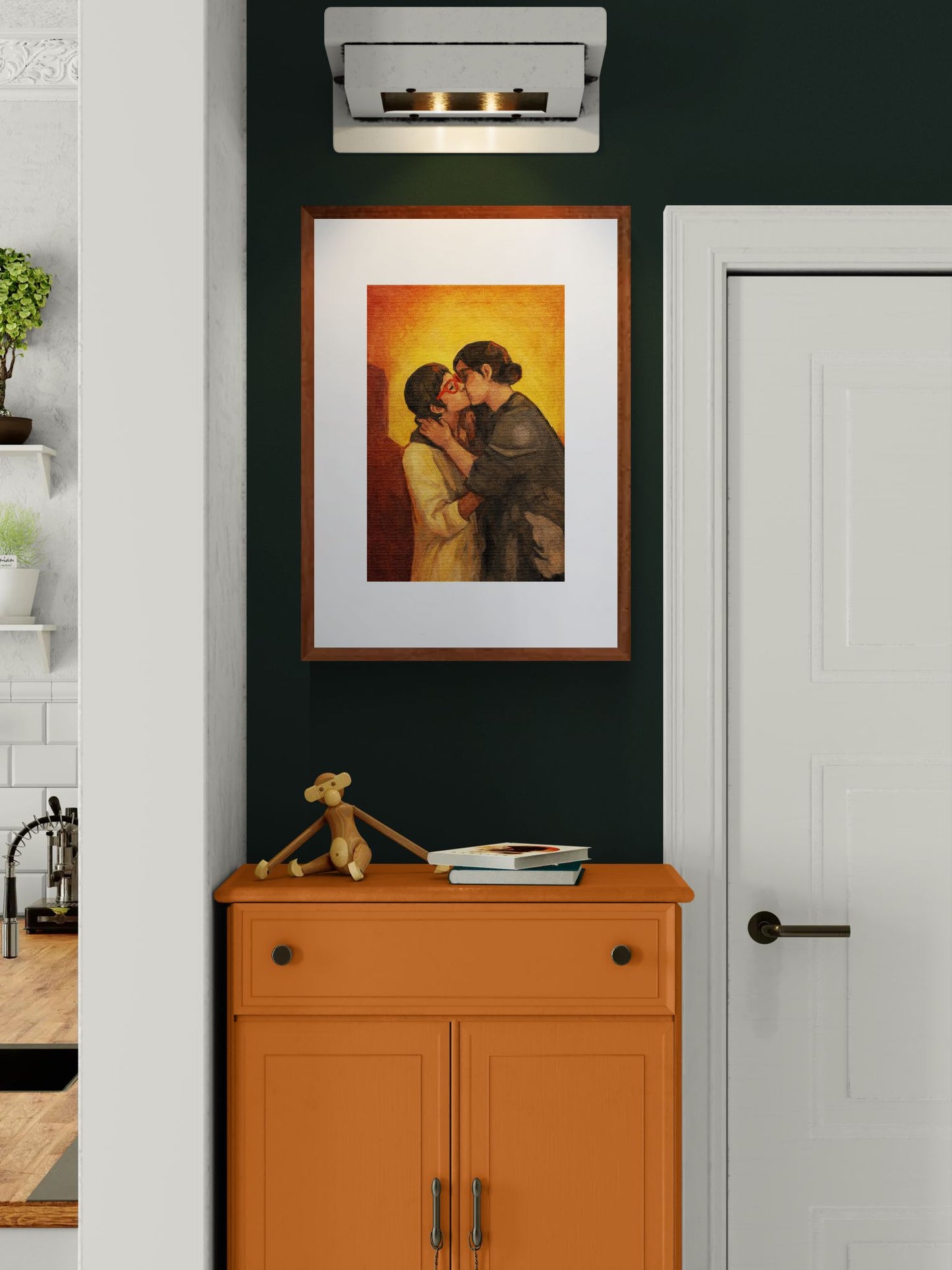 An Evening Kiss Romantic-Figurative Matte Paper Poster