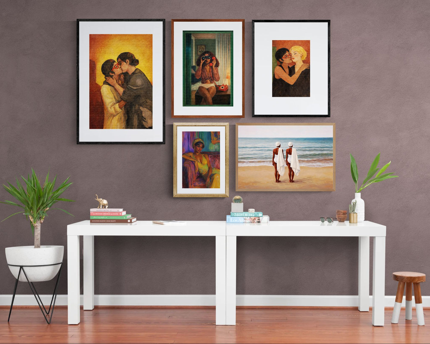 An Evening Kiss Romantic-Figurative Matte Paper Poster
