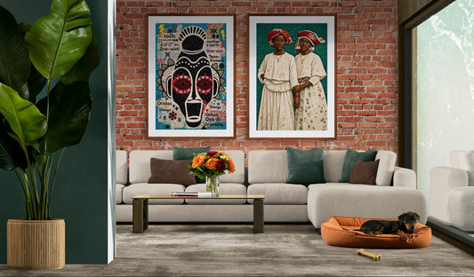 Ancestral Roots Mask Quilt-Inspired Matte Paper Poster