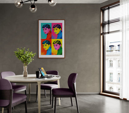 Audrey, After Midnight Pop-Art Matte Paper Poster - Warhol Style