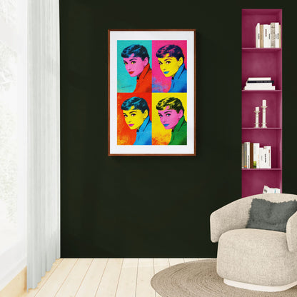 Audrey, After Midnight Pop-Art Matte Paper Poster - Warhol Style