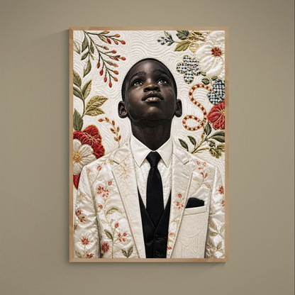 Black boy Sunday Suit — Affiche papier mat