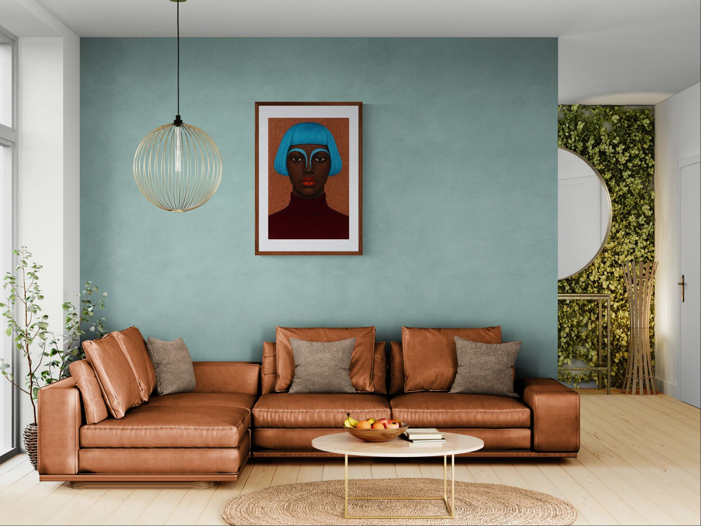 Azure Aura Afrocentric Matte Paper Poster Pop Art Style