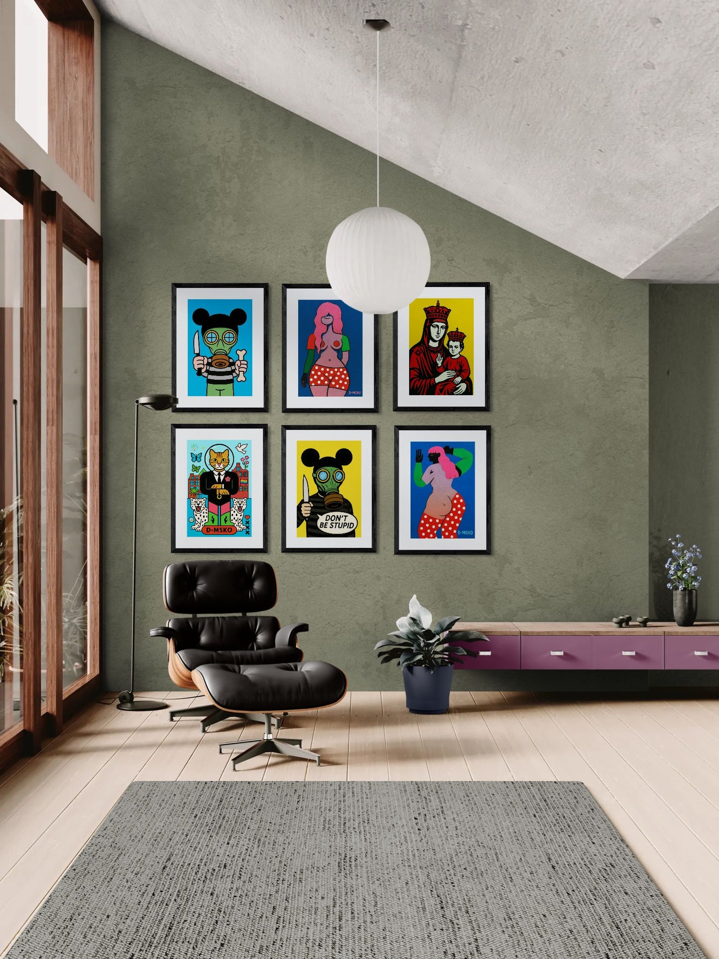 Azure Rebel Pop-Art Poster on Matte Paper - Street Art