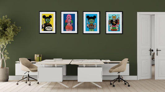 Azure Rebel Pop-Art Poster on Matte Paper - Street Art
