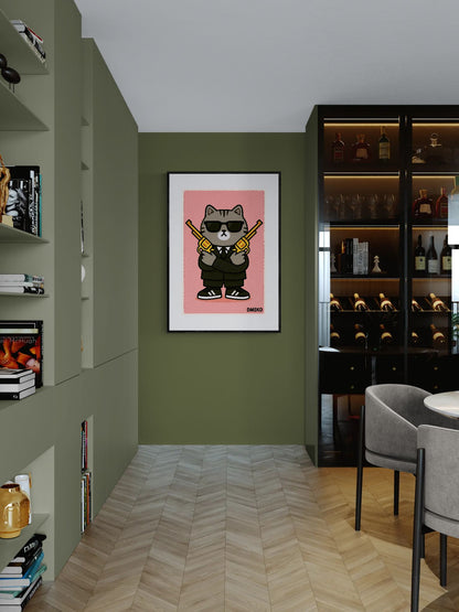 Boss Cat Pop Art Poster on Museum-Grade Matte Paper