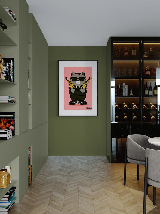 Boss Cat Pop Art Poster on Museum-Grade Matte Paper