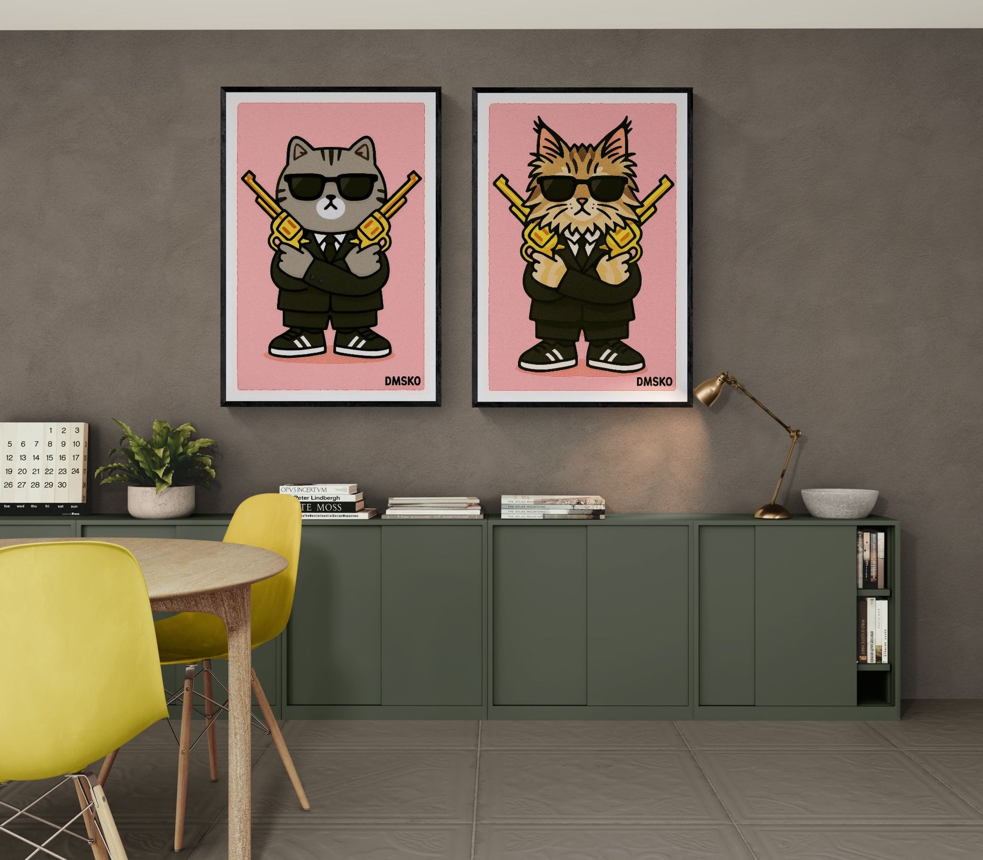 Boss Cat Pop Art Poster on Museum-Grade Matte Paper