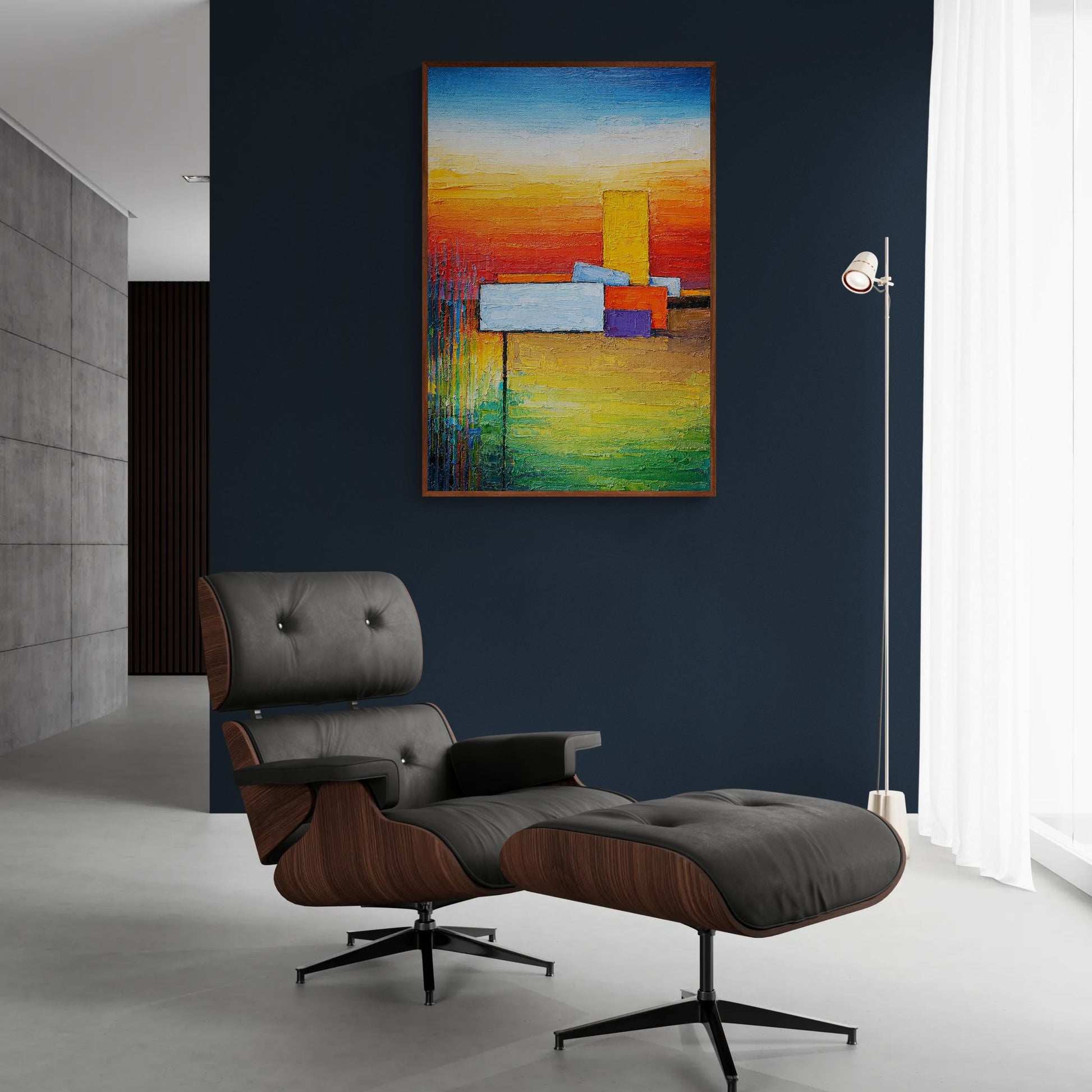 Built from Warmth Color-Block Matte Paper Poster - Color-Field Style