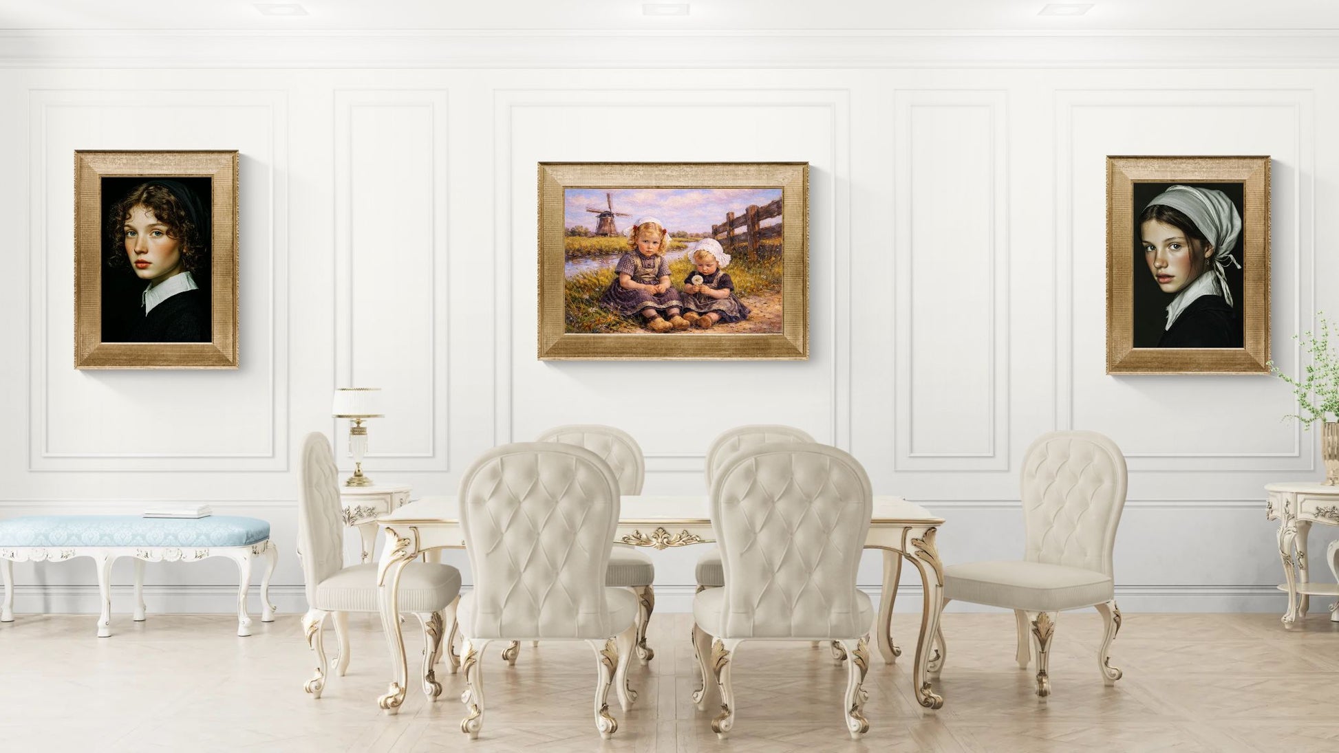 By the Windmill Path Dutch-Pastoral Matte Paper Poster - Realist Style