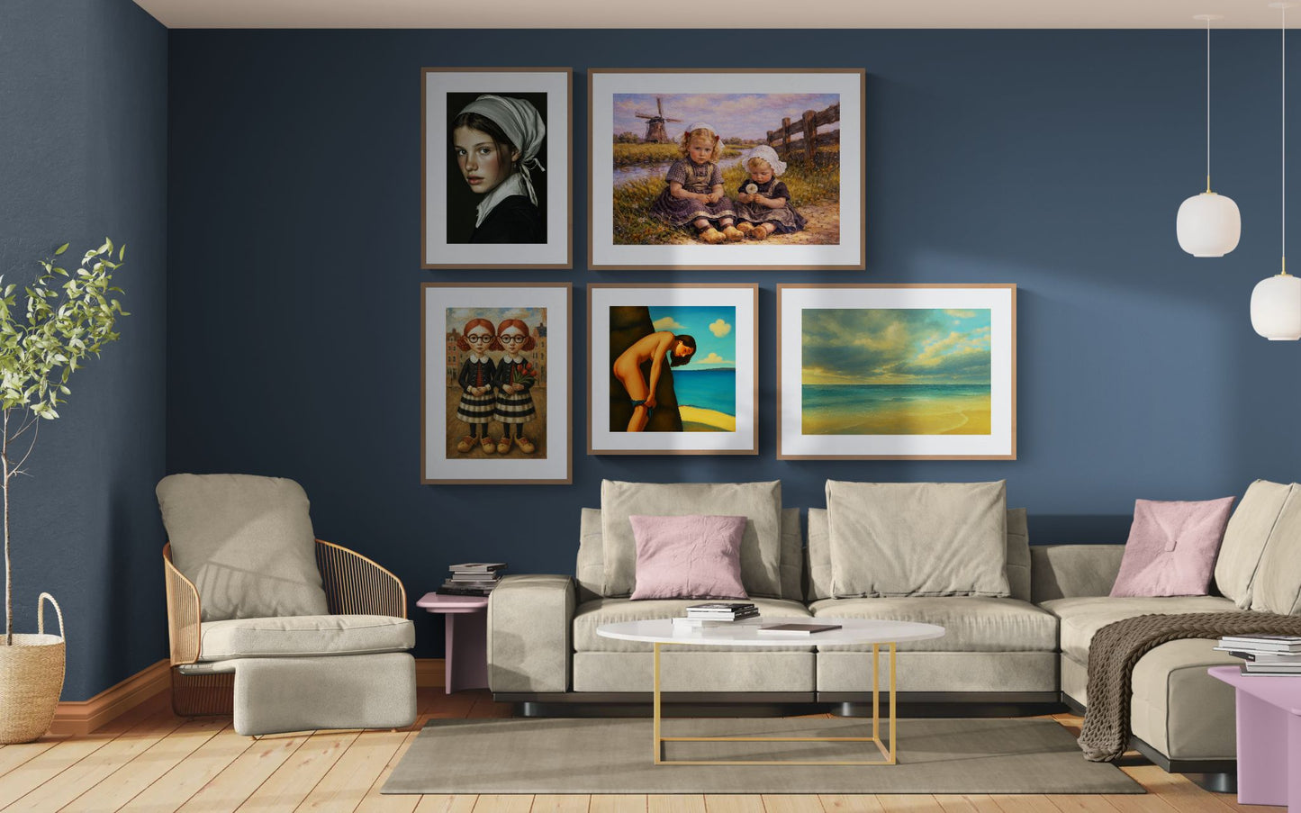 By the Windmill Path Dutch-Pastoral Matte Paper Poster - Realist Style