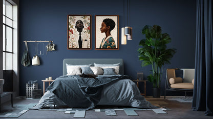 Black Boy Sunday Suit Toile encadrée, déco salon