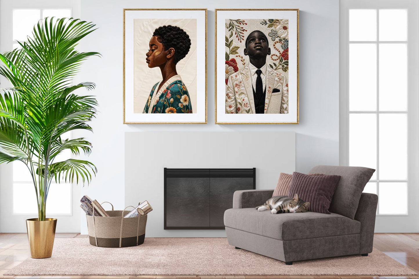 Black boy Sunday Suit — Affiche papier mat