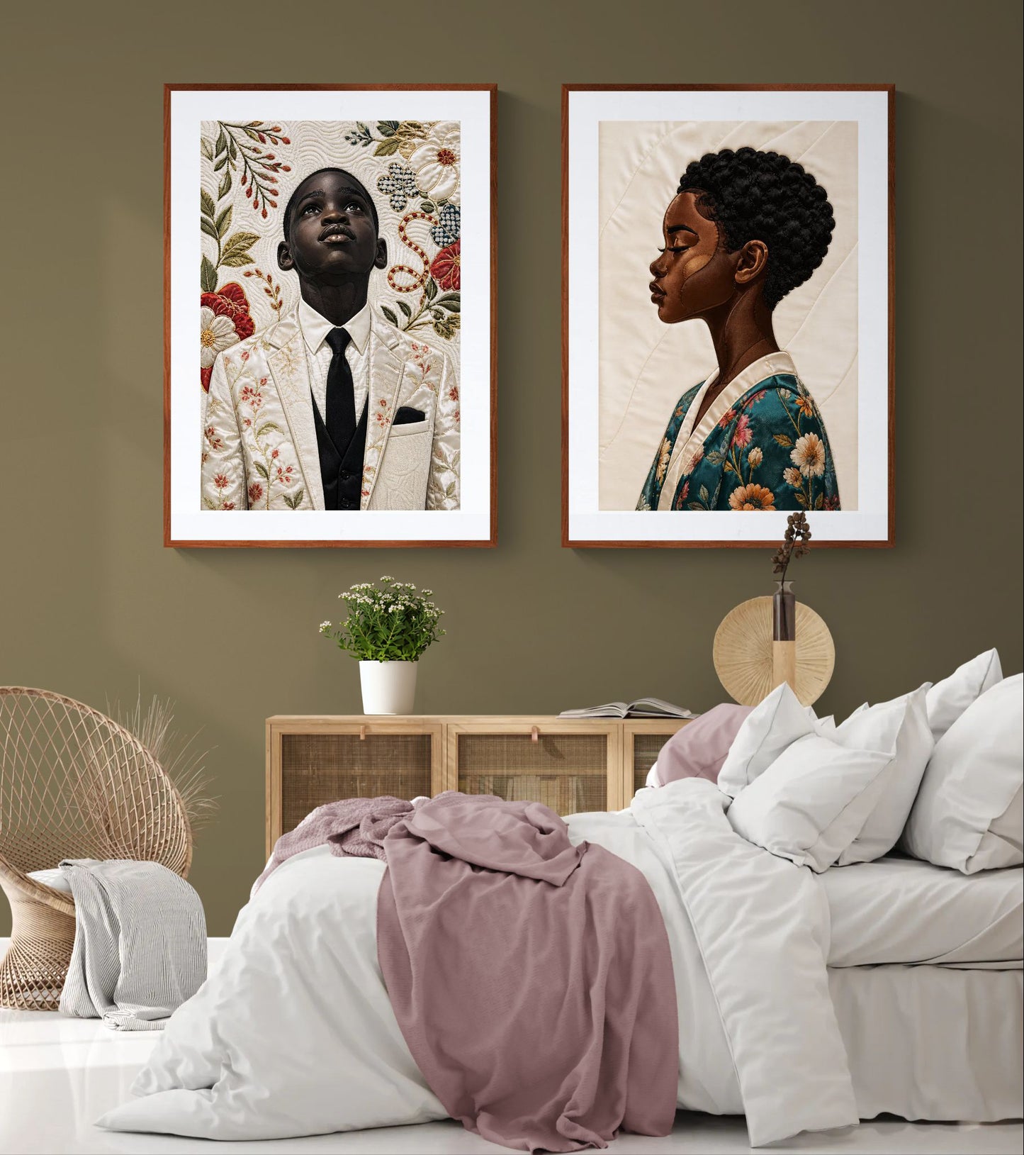 Black boy Sunday Suit — Affiche papier mat