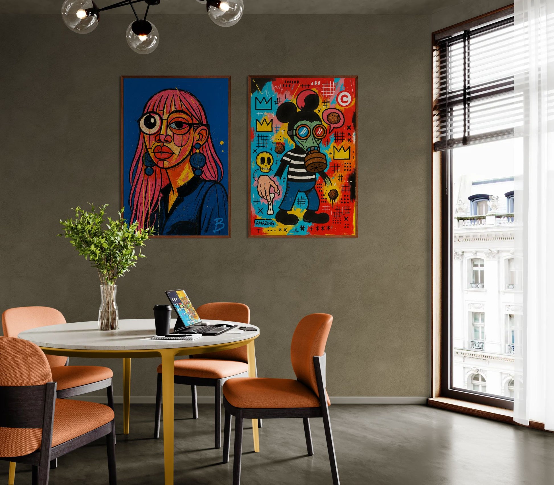 Chaos & Crowns Pop-Graffiti Matte Paper Poster - Basquiat Style