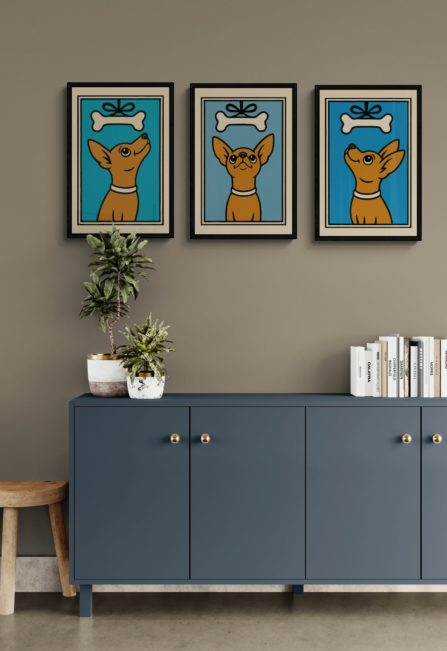 Chihuahua Dream: Retro-Inspired Matte Paper Poster in Pop Art Style