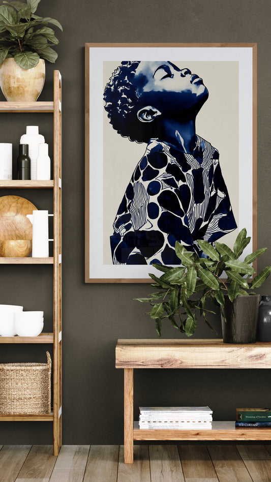 Child of Light Indigo-Wash Fashion-Inspired Matte Paper Poster