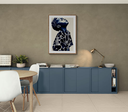 Child of Light Indigo-Wash Fashion-Inspired Matte Paper Poster