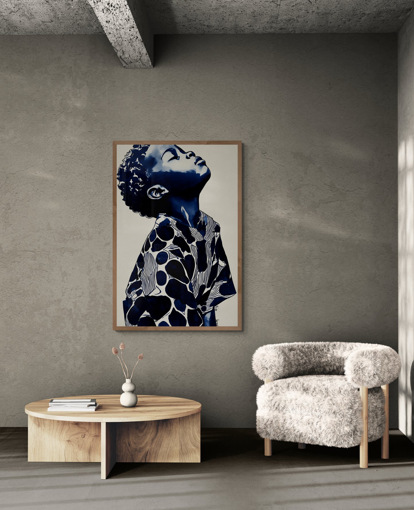 Child of Light Indigo-Wash Fashion-Inspired Matte Paper Poster