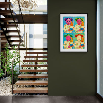 Childhood, In Every Colour Matte Paper Poster - Warhol-Era Pop Art