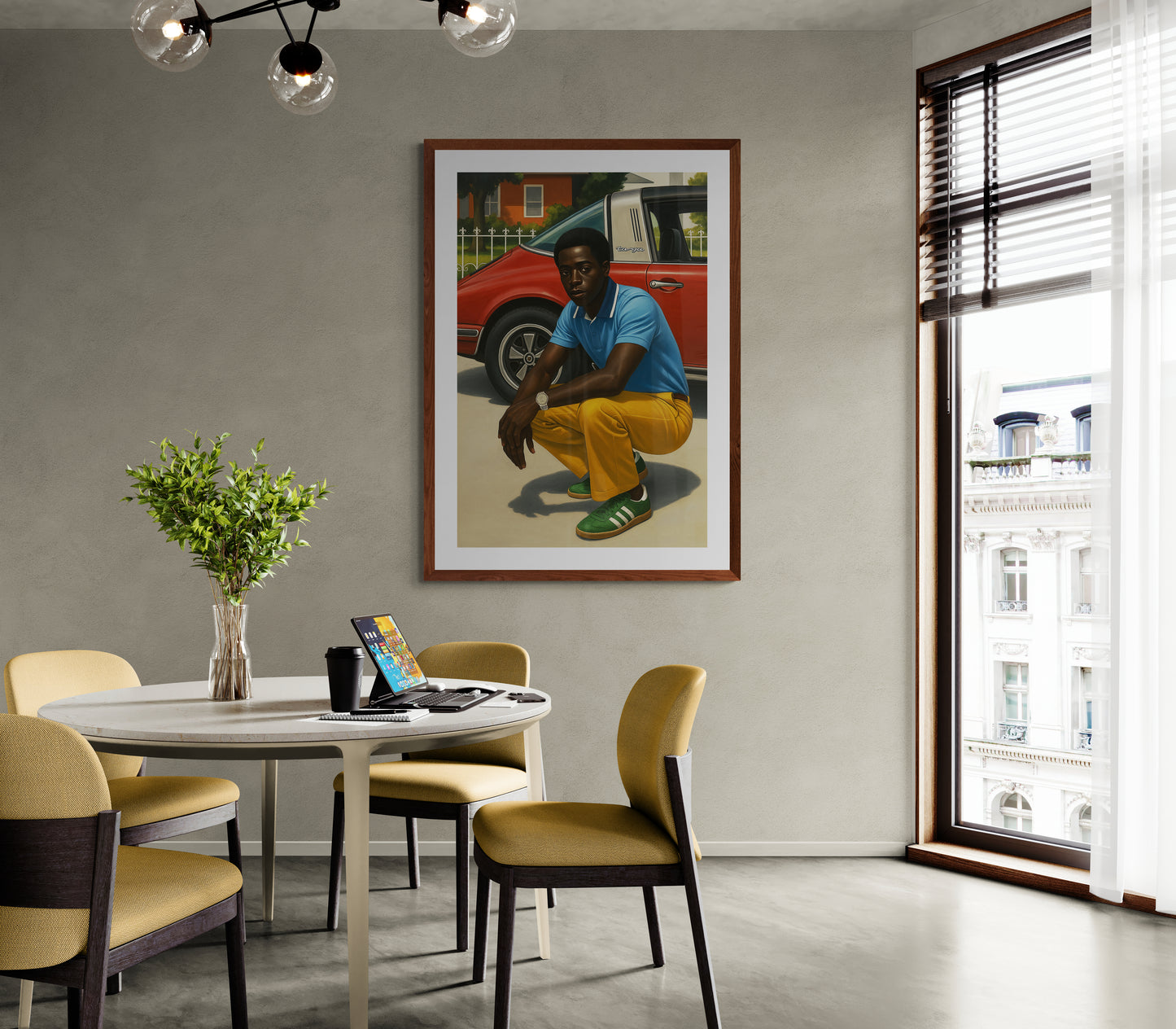 Chrome Reflections Retro-Inspired Matte Paper Poster