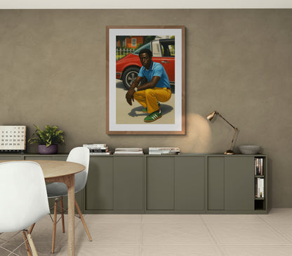 Chrome Reflections Retro-Inspired Matte Paper Poster