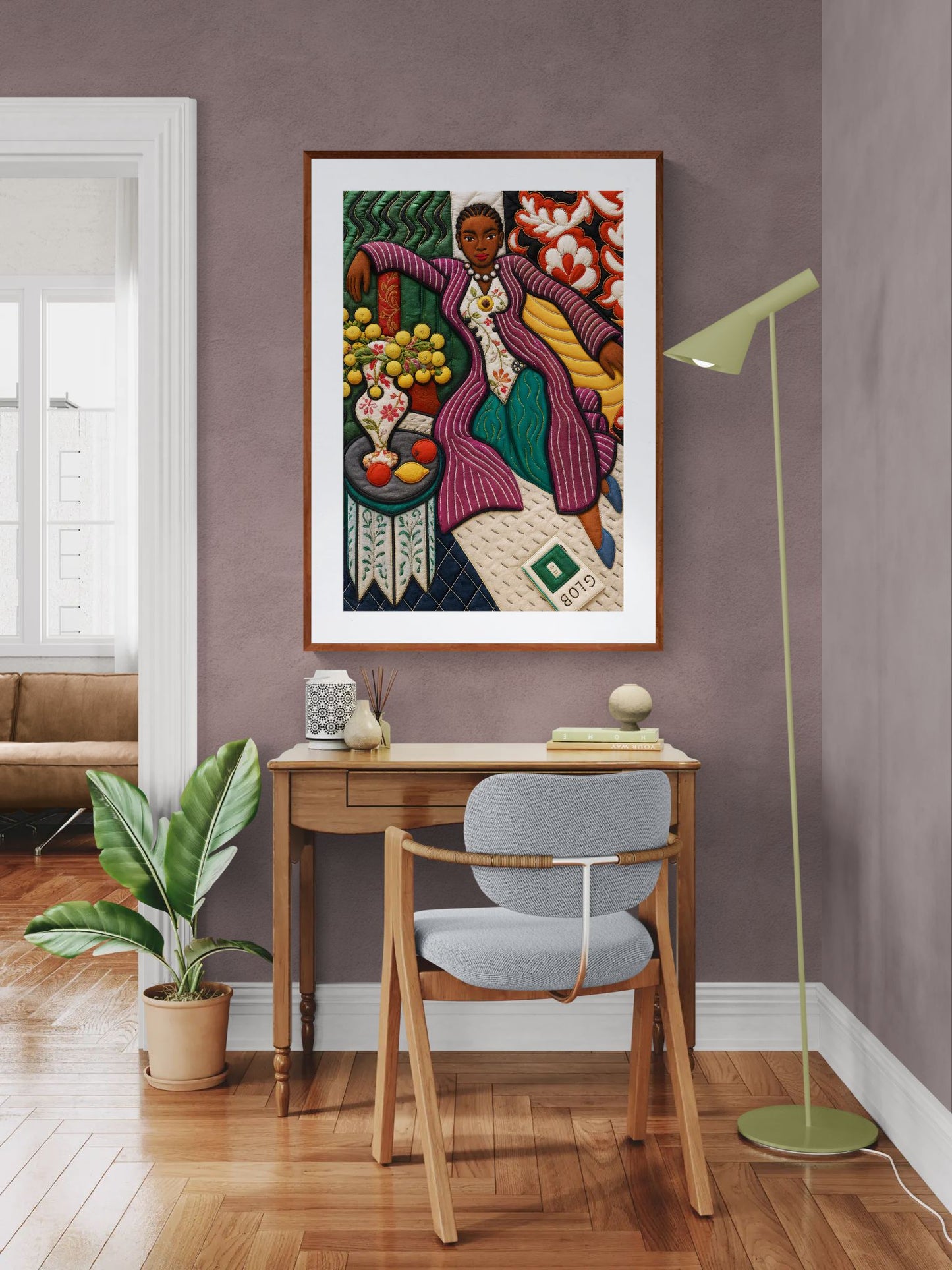Citrus Lounge Museum-Quality Matte Paper Poster - Quilt-Inspired
