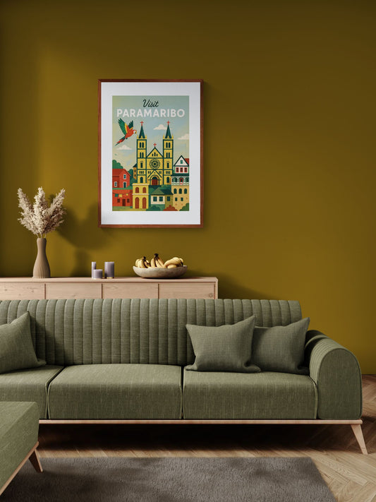 City of Many Voices Matte Paper Poster - Art Deco Style