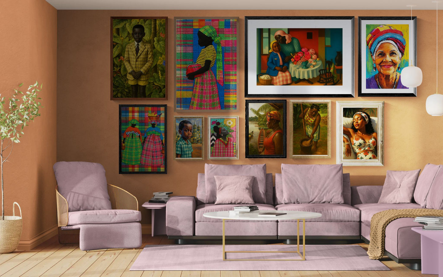 Colours of Her Culture Madras-Inspired Matte Paper Poster