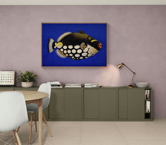 Composition in Ultramarine Mid-Century Matte Paper Poster - Pop Art