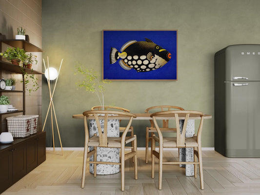 Composition in Ultramarine Mid-Century Matte Paper Poster - Pop Art