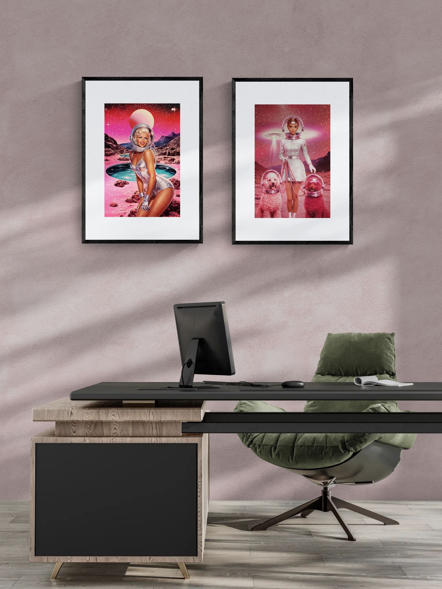 Cosmic Doll Dream Retro-Futurist Matte Paper Poster - Pop Art