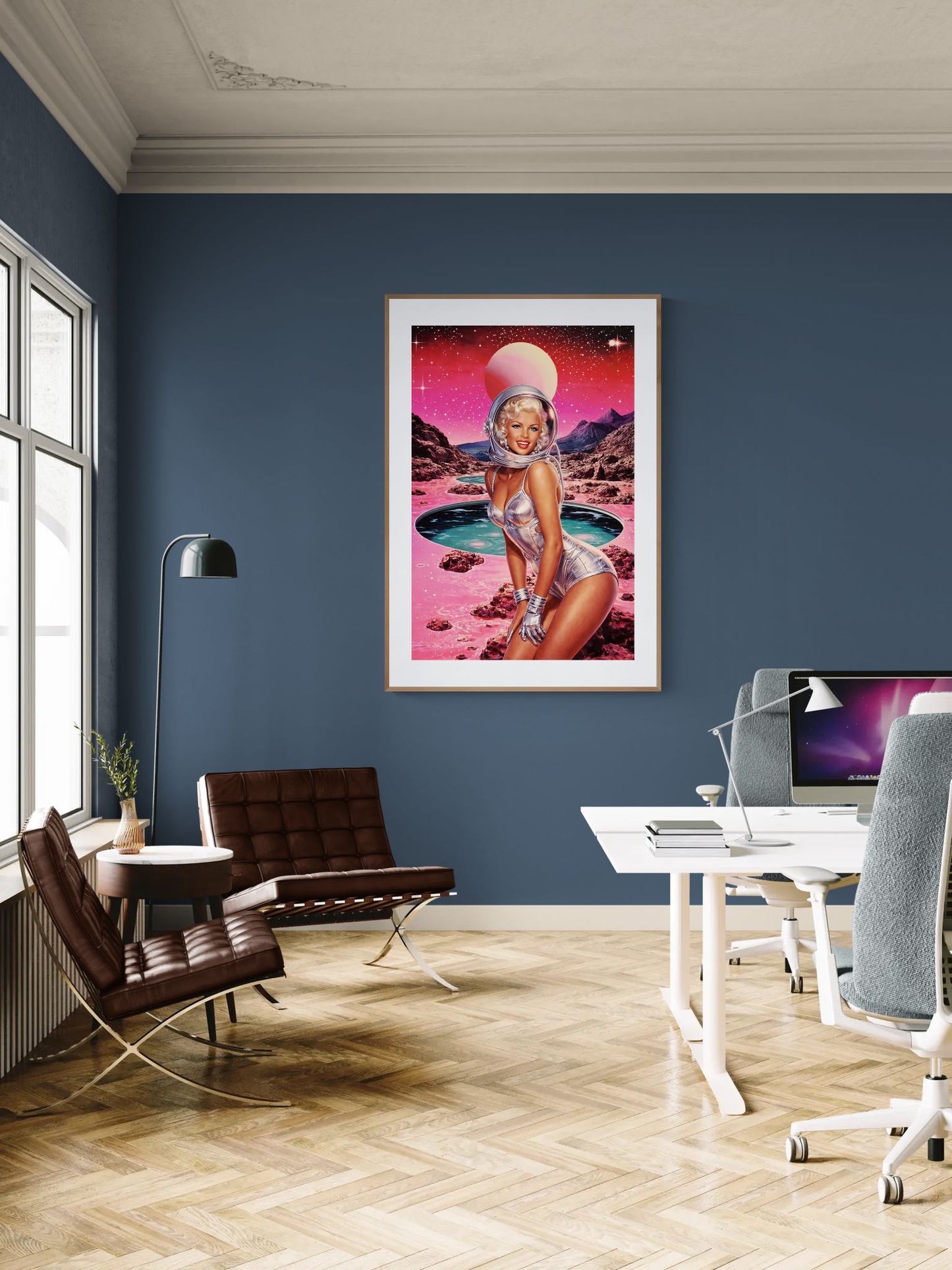 Cosmic Doll Dream Retro-Futurist Matte Paper Poster - Pop Art