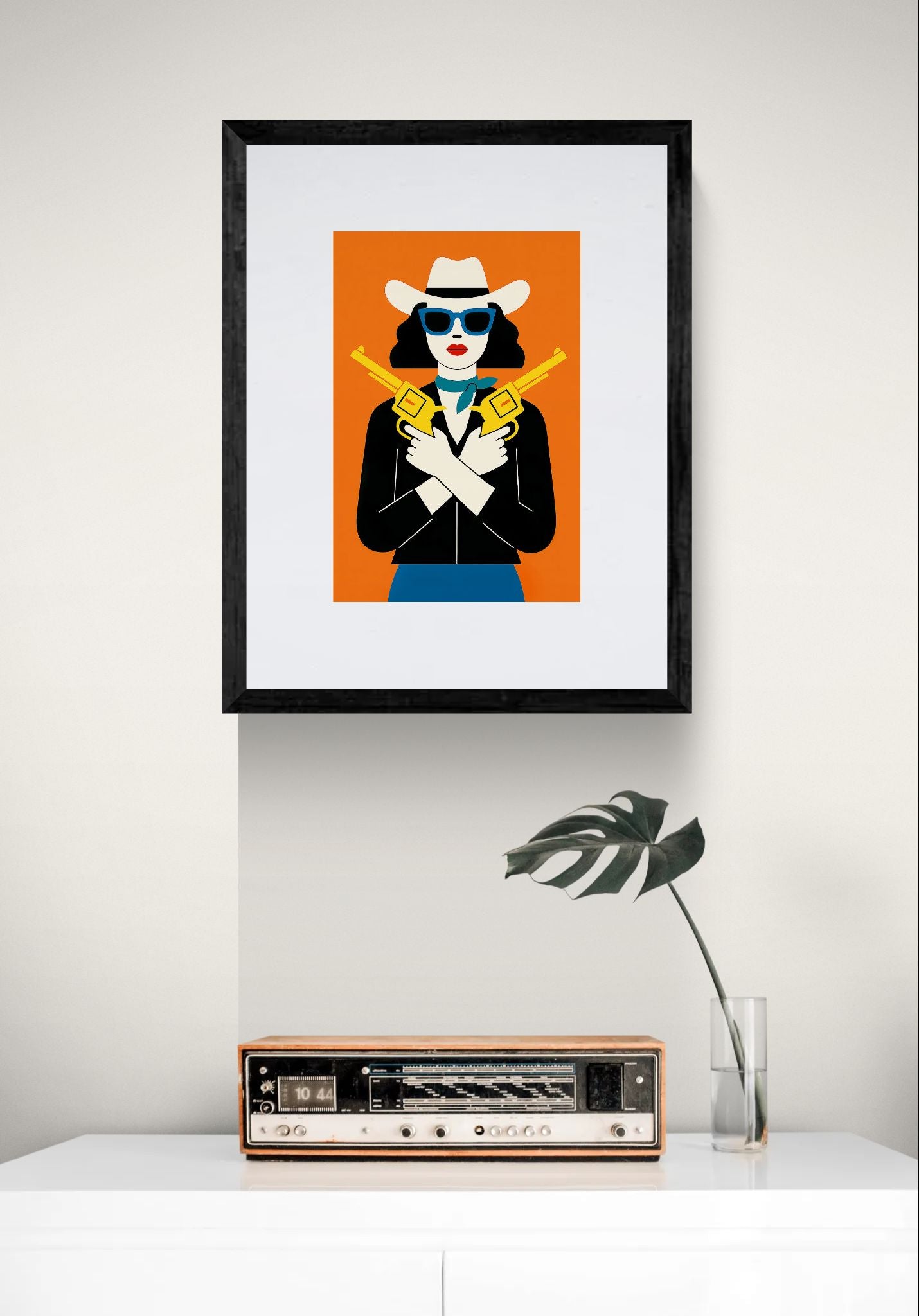 Cowgirl Neo-Retro Matte Paper Poster with Pop Art Flair