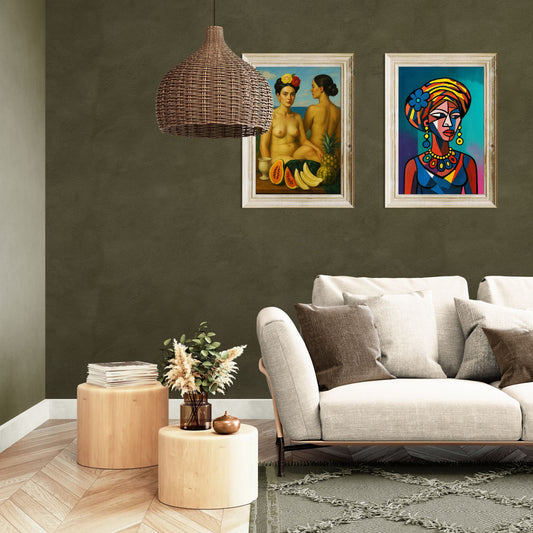 Cubist Queen Afrocentric Poster on Matte Paper - African Cubism