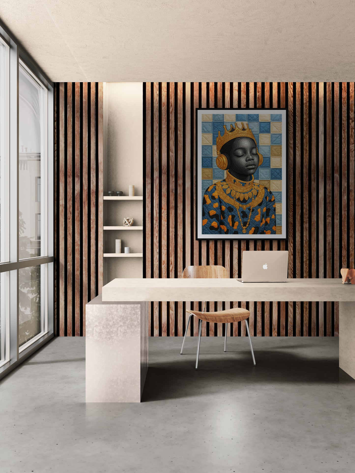 Cultural Royalty Quilted Legacy Matte Paper Poster - Afrofuturism