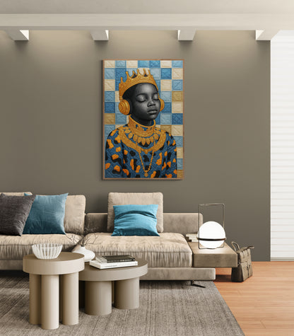 Cultural Royalty Quilted Legacy Matte Paper Poster - Afrofuturism