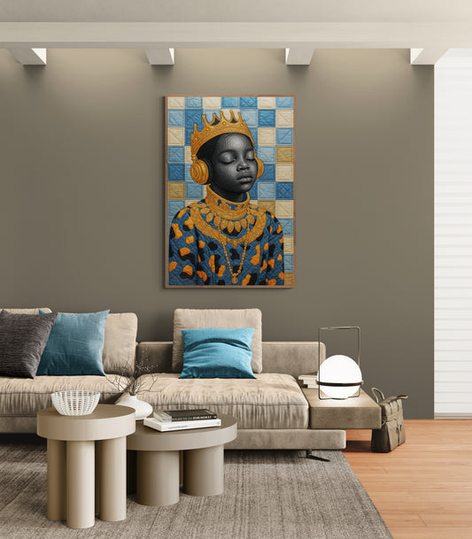 Cultural Royalty Quilted Legacy Matte Paper Poster - Afrofuturism