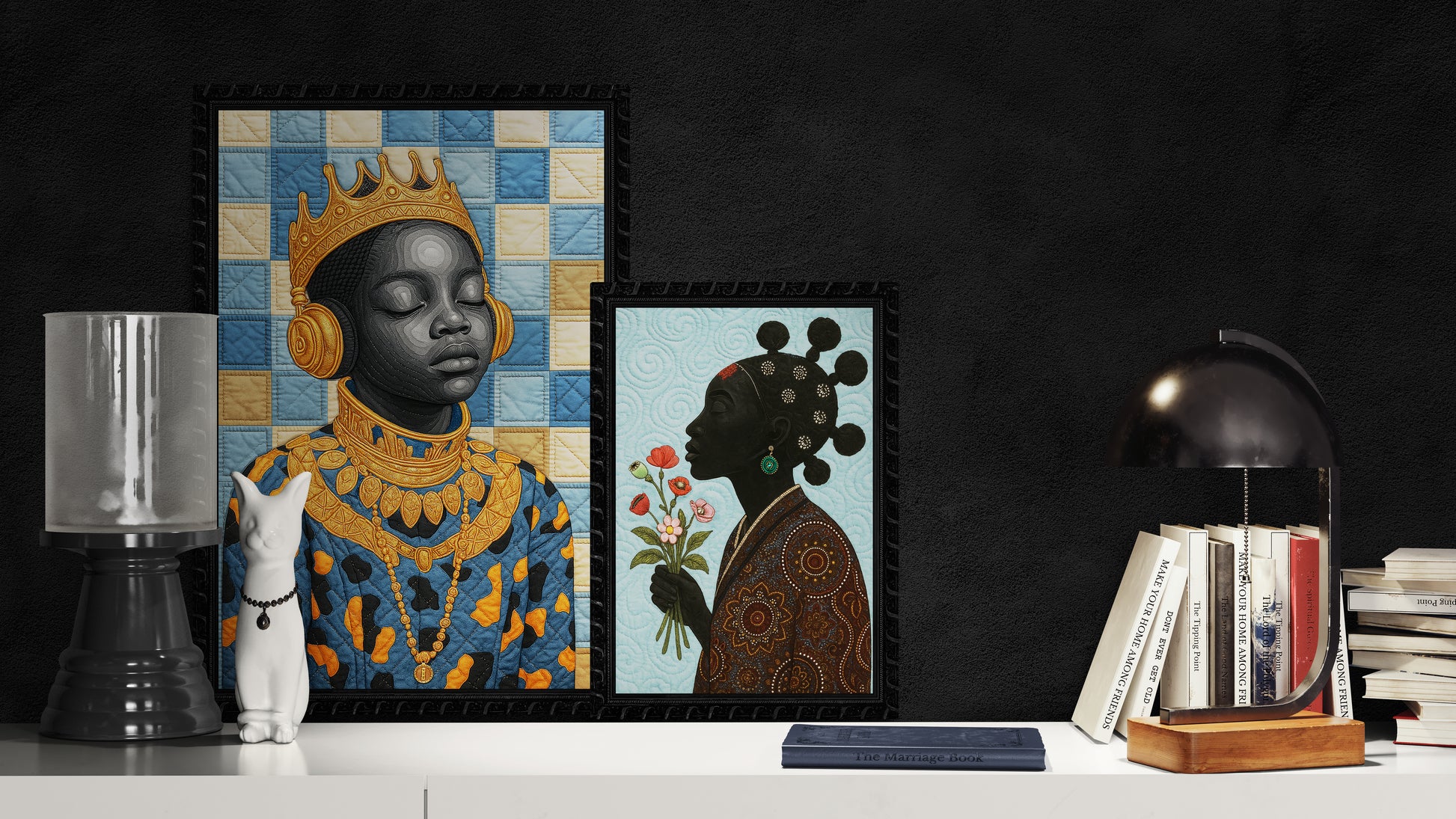 Cultural Royalty Quilted Legacy Matte Paper Poster - Afrofuturism