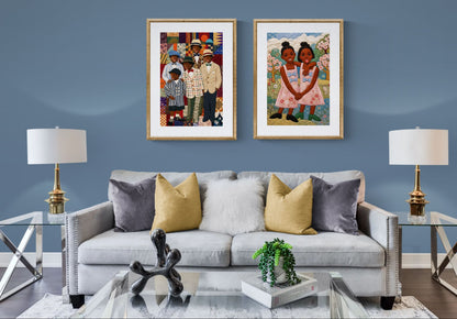 Bisa Butler-Style quiltinspiriertes Gartenposter auf mattem Papier