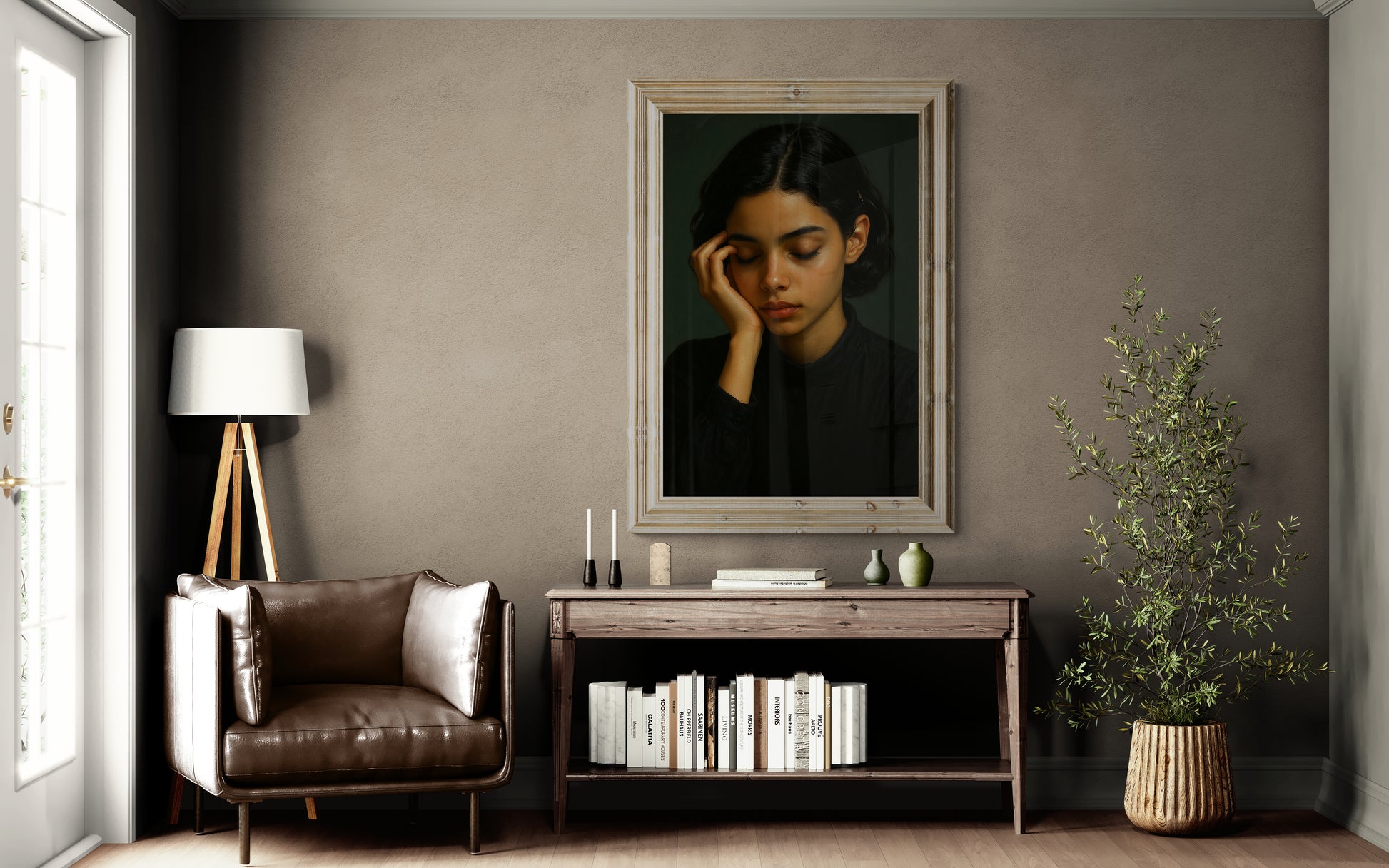 Dreaming in Quiet Shadows Matte Paper Poster - Rembrandt Style