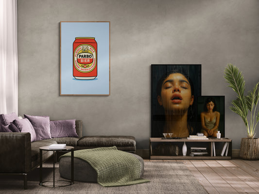 Drenched in Silence Chiaroscuro-Lit Matte Paper Poster - Photorealism