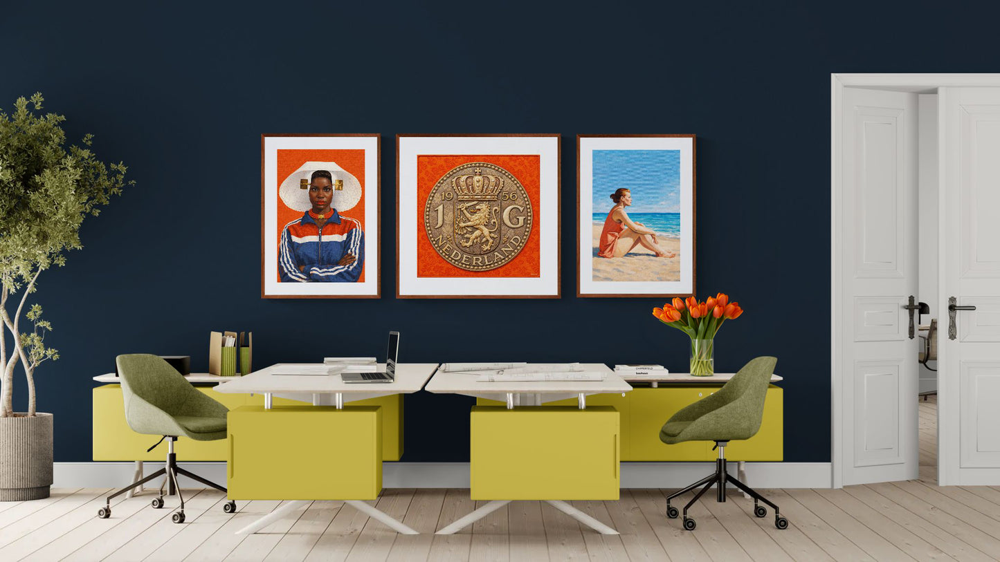 Dutch Guilder Heritage Vintage-Numismatic Matte Paper Poster