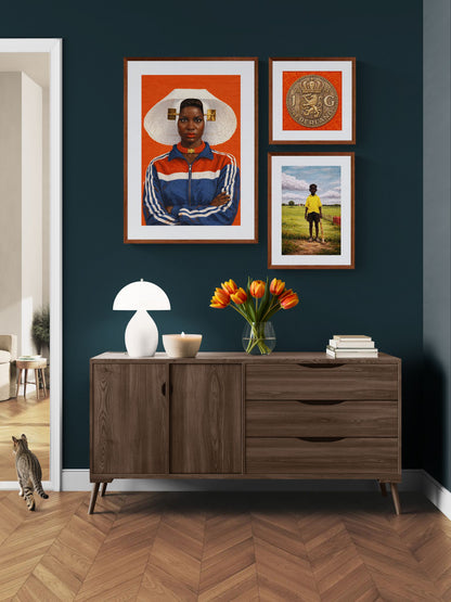 I Stand Here Black Boy Afrocentric Matte Paper Poster
