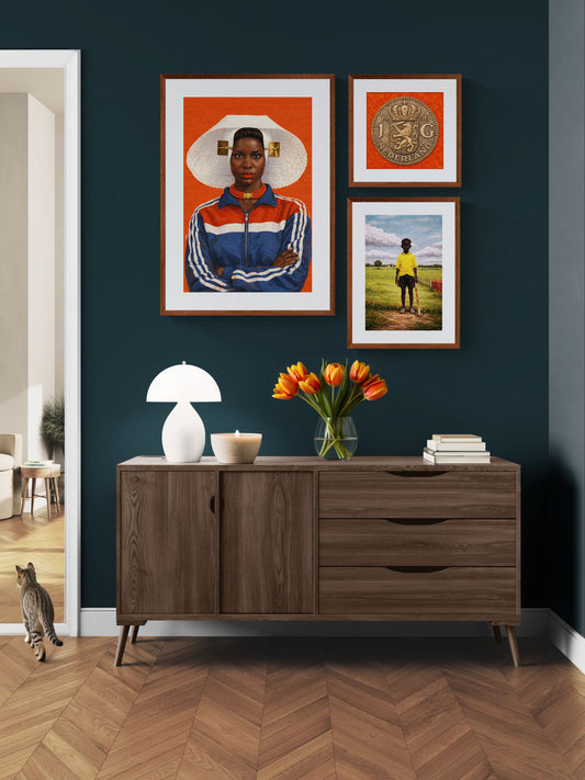 I Stand Here Black Boy Afrocentric Matte Paper Poster