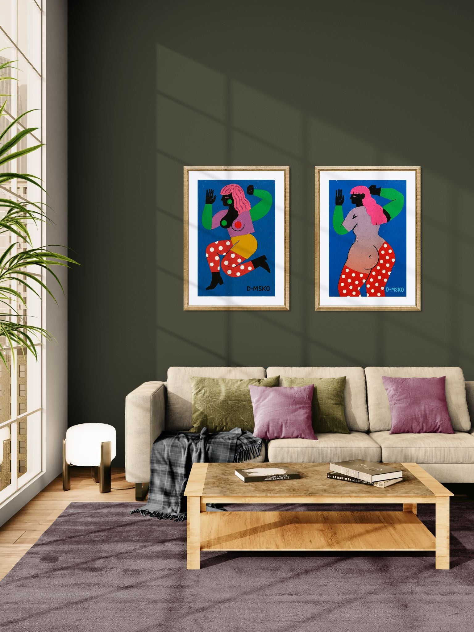 Dynamic Muse Color-Block Matte Paper Poster - Pop Art Style
