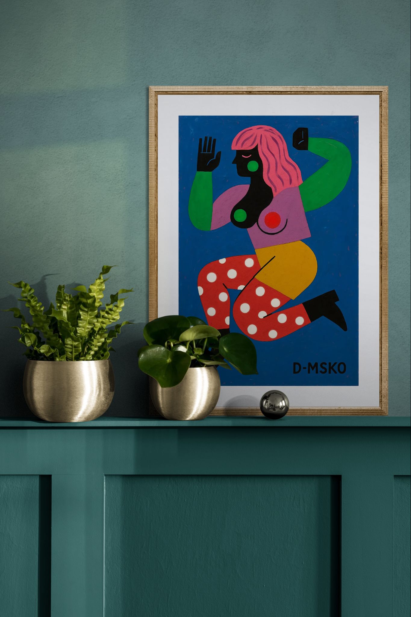 Dynamic Muse Color-Block Matte Paper Poster - Pop Art Style