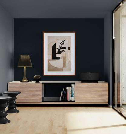 Earth & Ink Textured Matte Paper Poster in Bauhaus Style