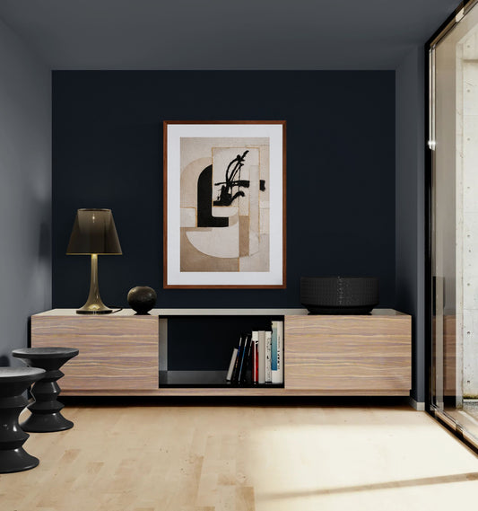 Earth & Ink Textured Matte Paper Poster in Bauhaus Style